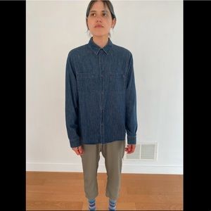 APC Workman Indigo Denim Button Up